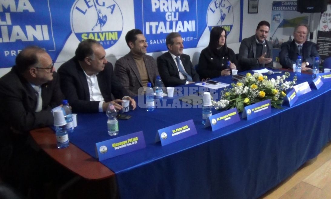 Lamezia, la Lega presenta il gruppo consiliare. «Saremo all’opposizione, ma non per nostra scelta» – VIDEO