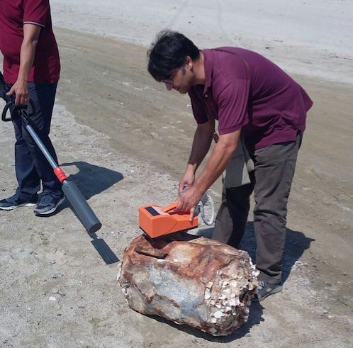 «Fusto sospetto» a Sellia Marina, ma era… uno scaldabagno