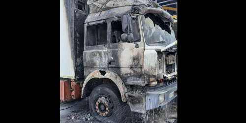 camion in fiamme roccella