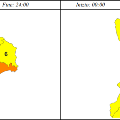 Allerta meteo Calabria in attenuazione: domani criticità gialla su tutto il territorio