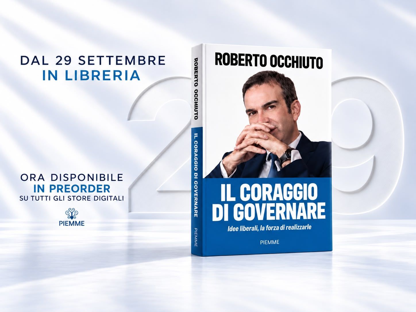 “Il Coraggio di governare”, il libro del presidente della Regione Calabria Occhiuto