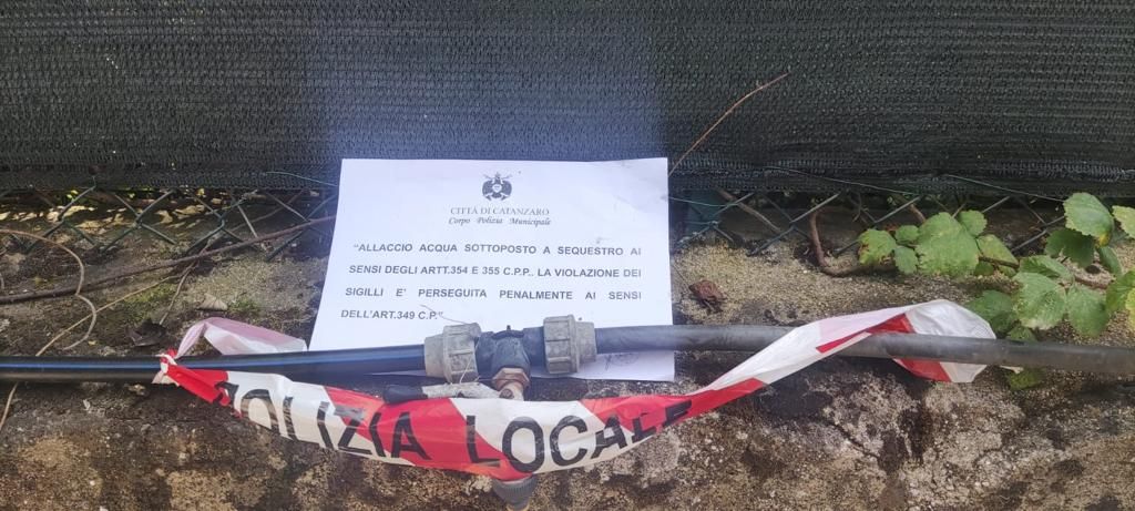 Contrasto ai “furti d’acqua” a Catanzaro, effettuati altri tre sequestri