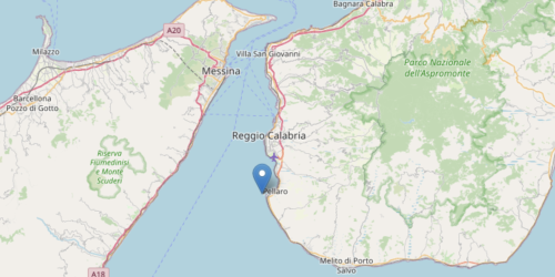 Terremoto nell'area dello Stretto di Messina, scossa di magnitudo 3.4