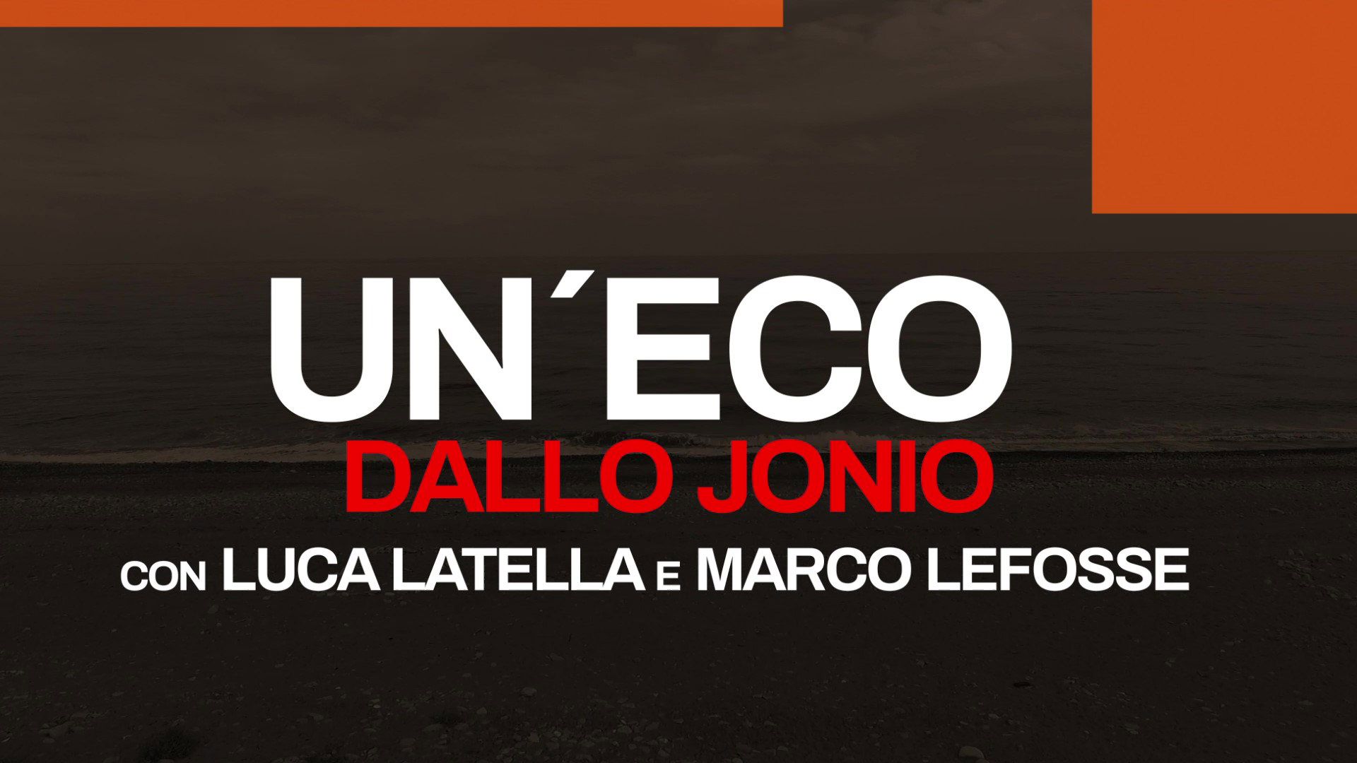 Ritorna ogni venerdì "Un Eco dallo Jonio". Prima puntata con Rizzo e Molino