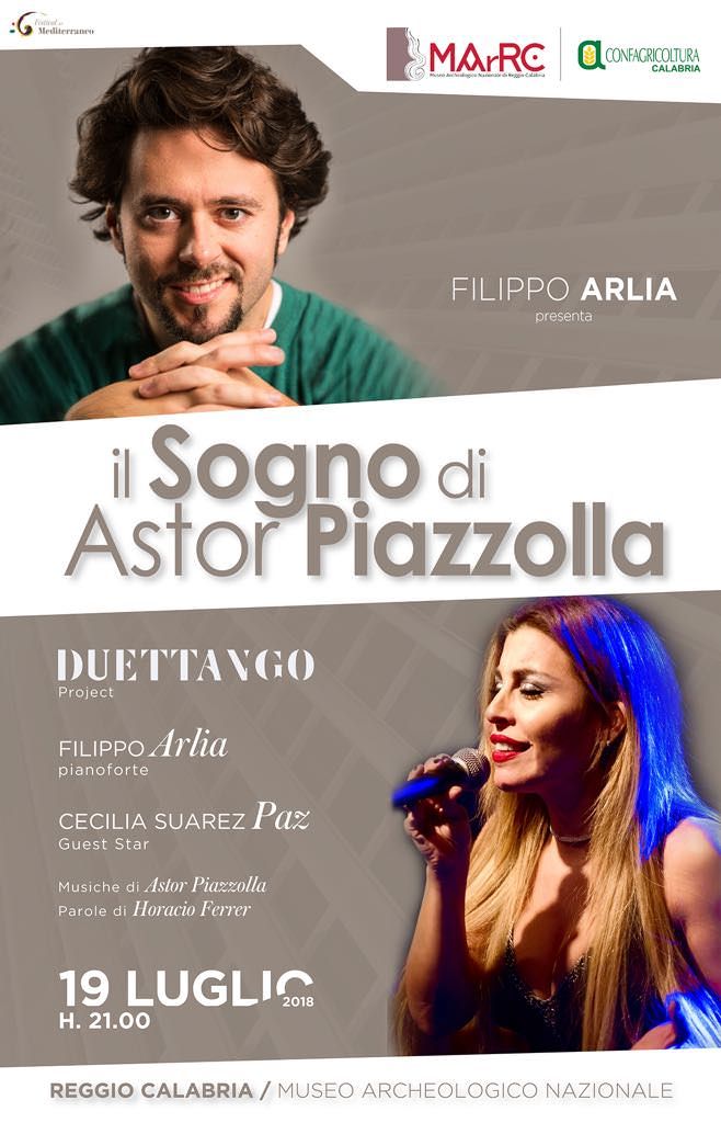 Arlia porta a Reggio “Il sogno di Astor Piazzolla”