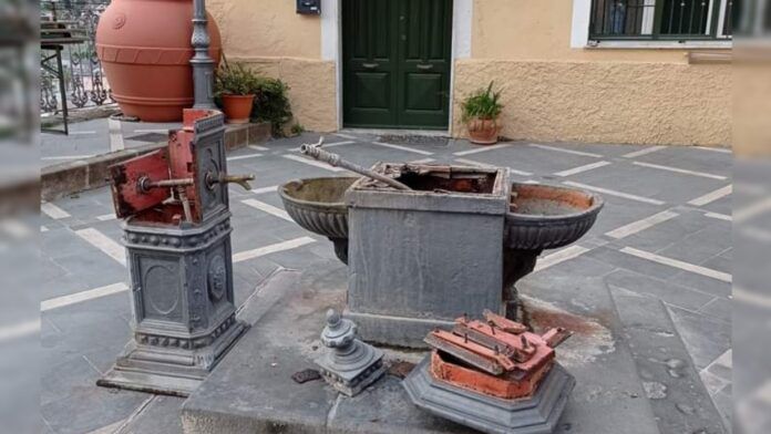 Fontanella distrutta ad Amantea, folle gesto di un disadattato