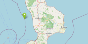 Terremoto al largo della costa tirrenica cosentina, scossa di magnitudo 3.7