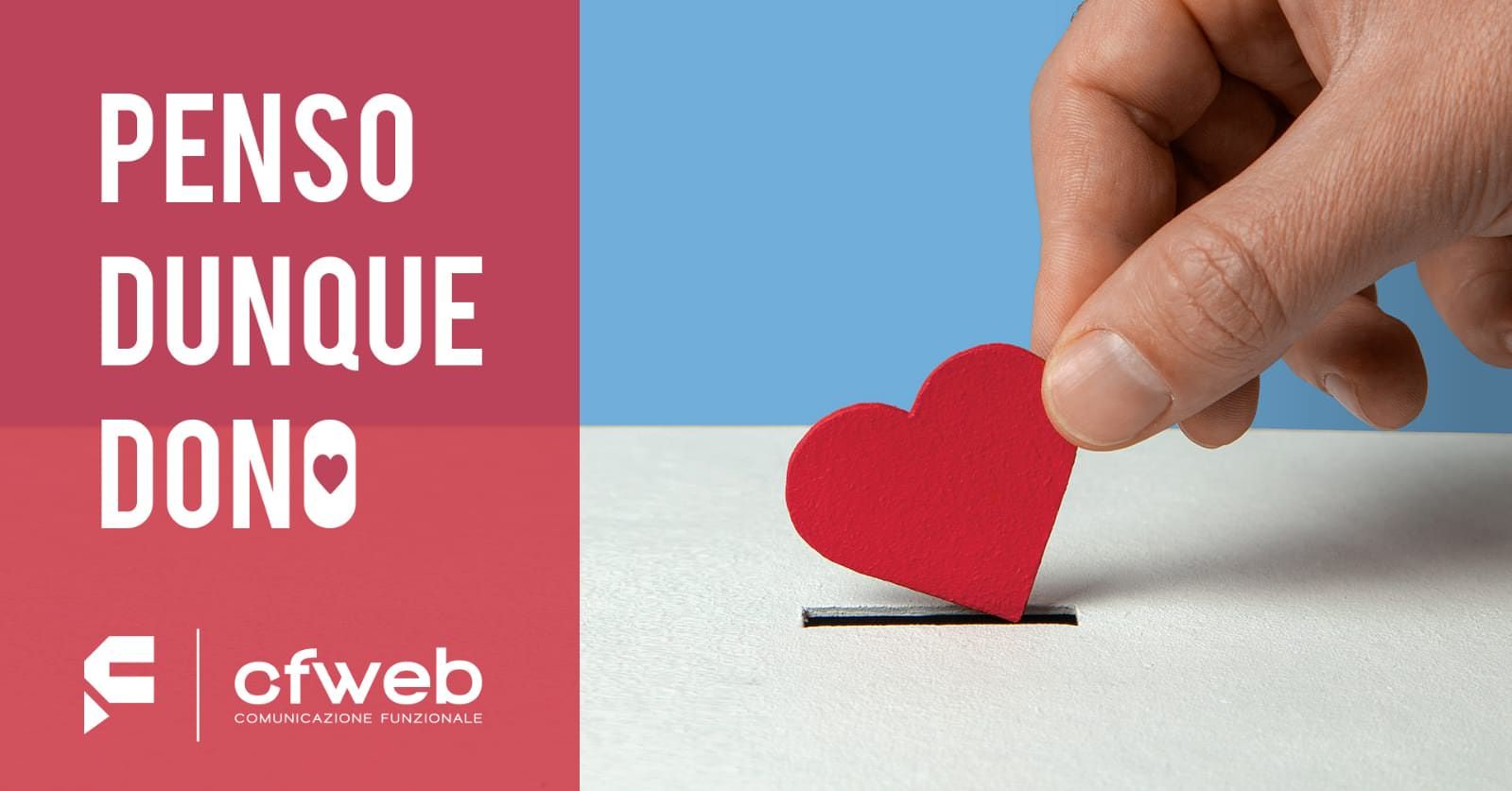 Covid-19, al via l’evento “Penso dunque dono”