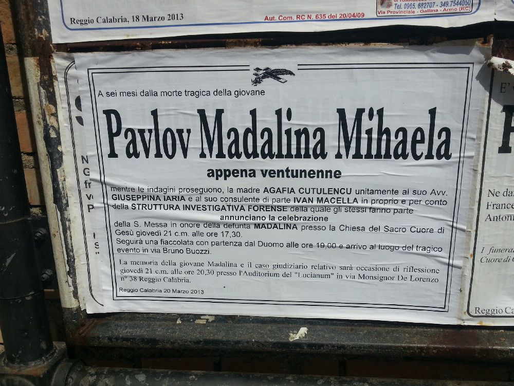 «Fare luce sulla morte di Madalina»