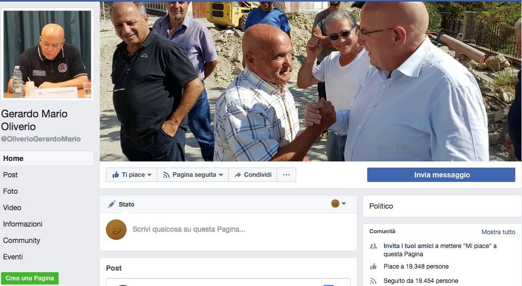 Oliverio e la password del suo profilo facebook