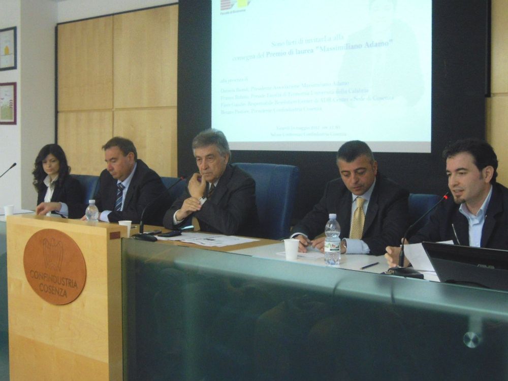 Premio di laurea in onore di Massimiliano Adamo