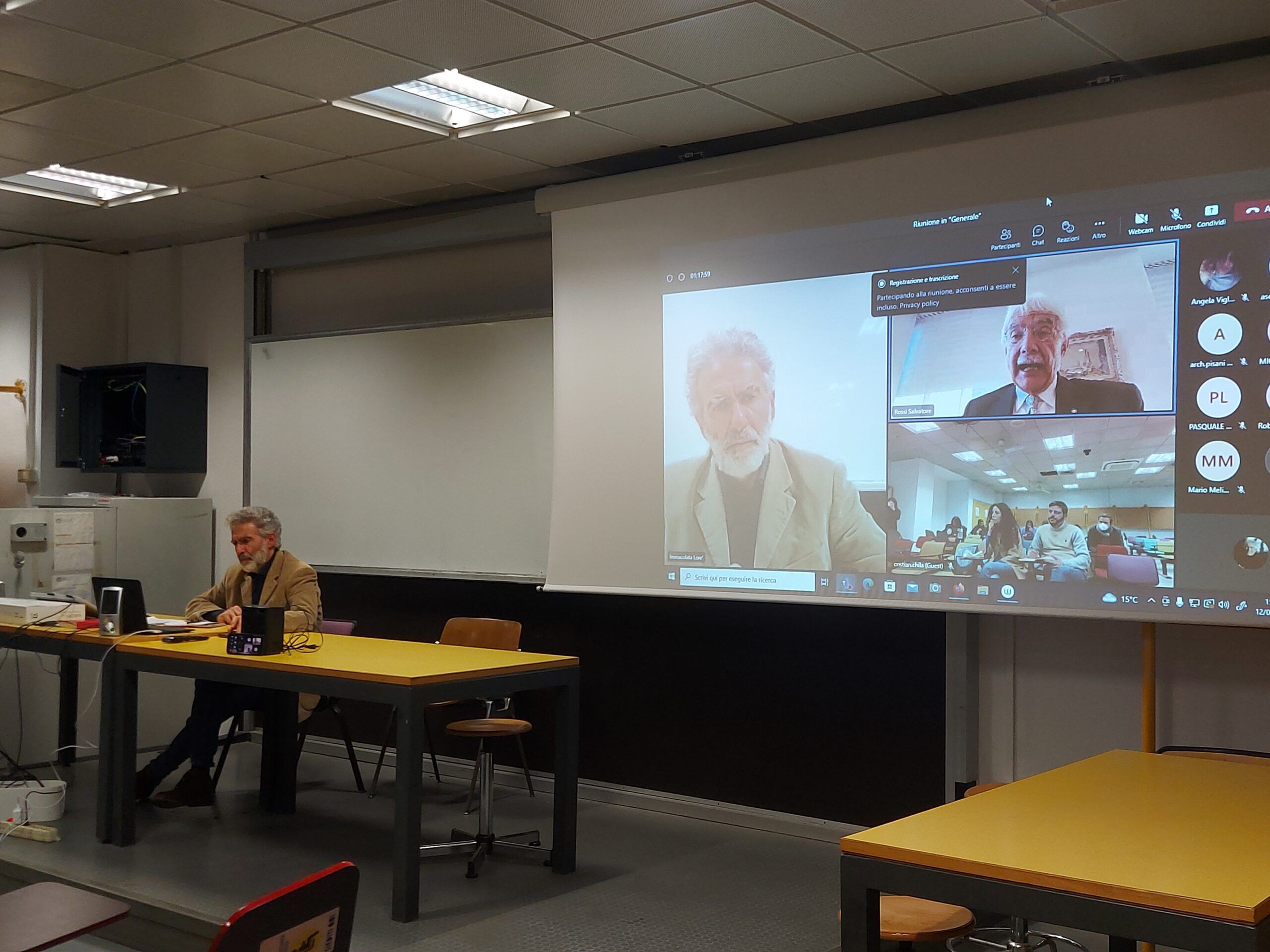 Gli studenti della “Mediterranea” a lezione con il presidente di Tim Italia Salvatore Rossi – VIDEO