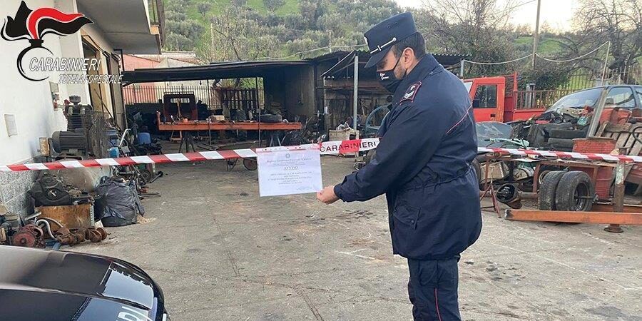 Montalto, titolare di un’officina denunciato per smaltimento illecito di rifiuti