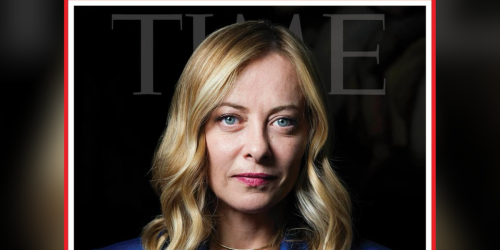 meloni copertina time