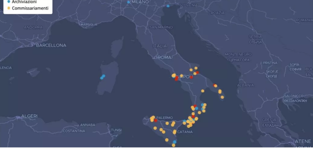 Comuni sciolti per mafia nel biennio 2022-2023, Calabria prima in Italia