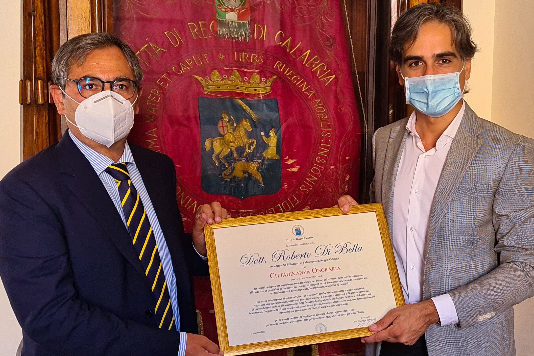 Il giudice di “Liberi di scegliere” cittadino onorario di Reggio Calabria