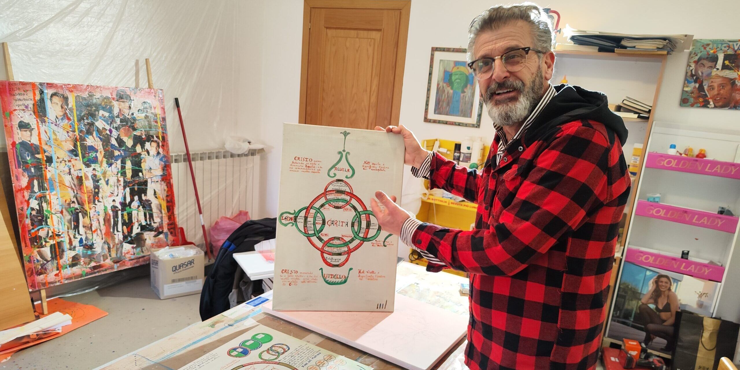 Vincenzo Mancina, l’artista che ha riprodotto le tavole del Liber Figurarum di Gioacchino da Fiore – FOTO