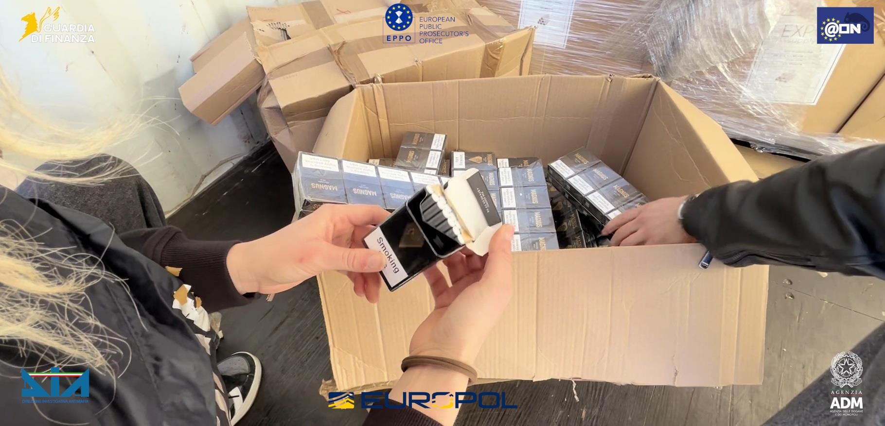 Sequestrate 32 tonnellate di tabacchi, cinque arresti