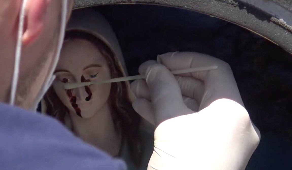 Statuetta della Madonna piange “sangue” a San Gregorio d’Ippona: effettuate le analisi