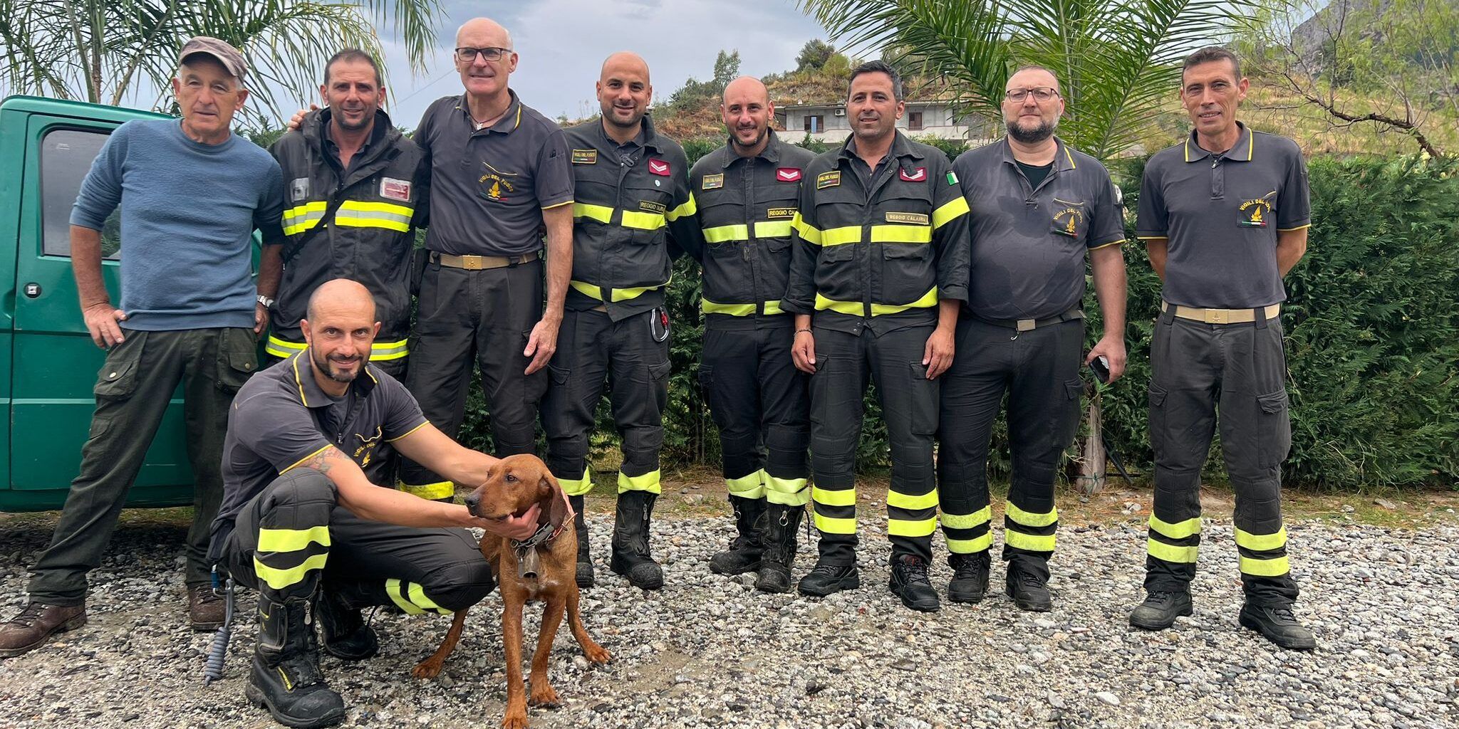 Cane precipita in un dirupo profondo 80 metri: salvato dai vigili del fuoco