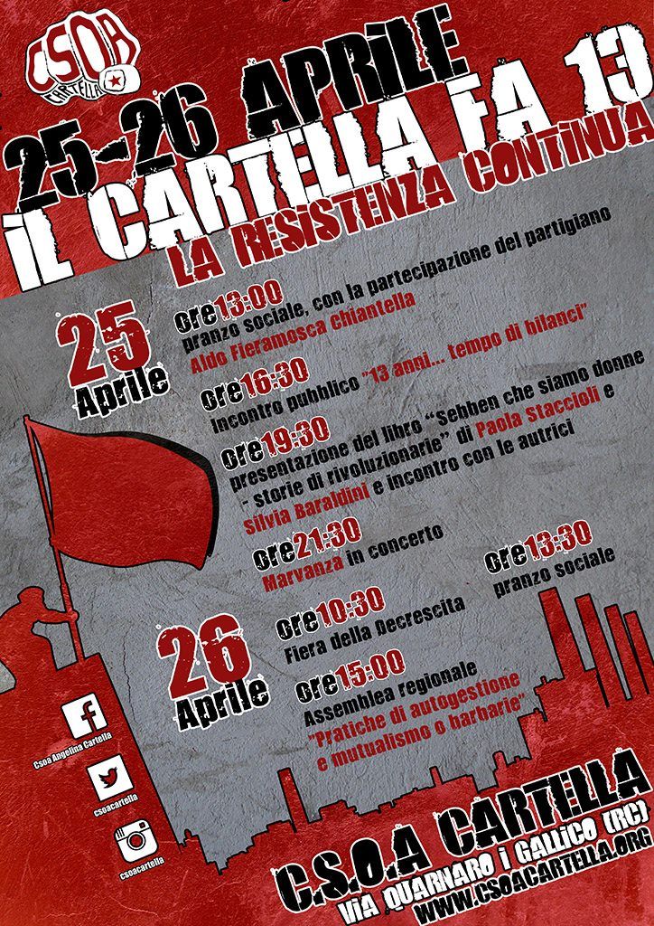 Silvia Baraldini al Csoa Cartella per il 25 aprile