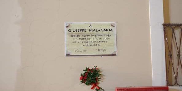 Catanzaro, ricollocata una nuova targa provvisoria in ricordo di Malacaria