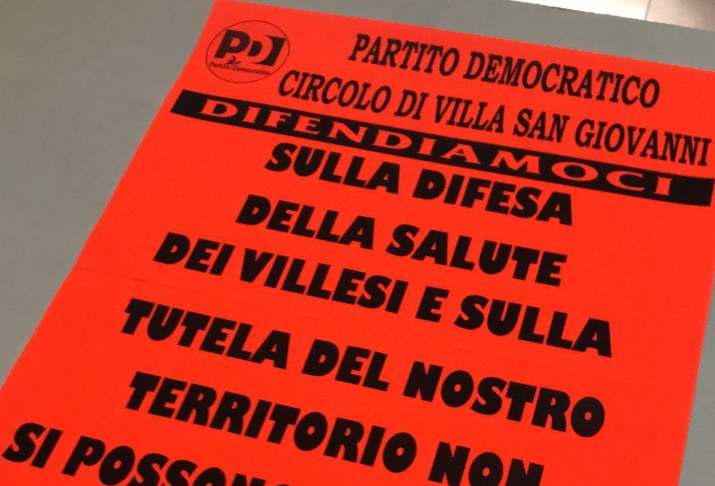 «No al ponte di Salvini». A Villa San Giovanni il manifesto del Pd