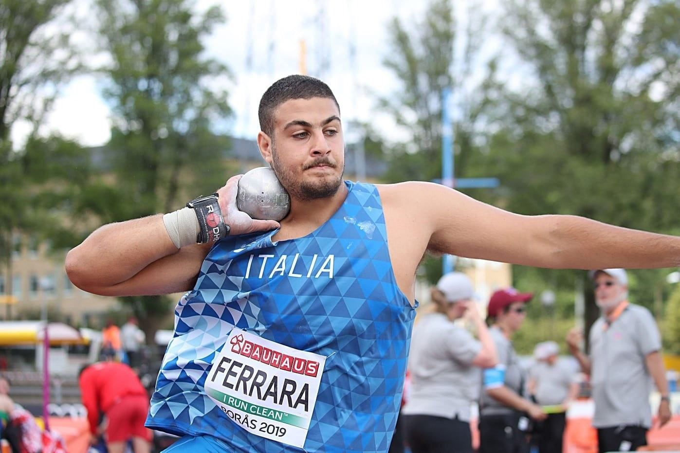 Lancio del peso, il reggino Ferrara va oltre il suo record: 20,22 metri
