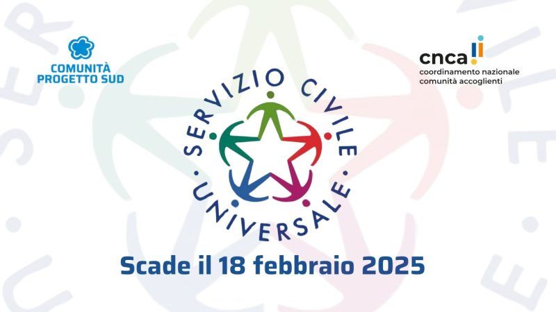 Servizio civile: Comunità Progetto Sud mette a disposizione 12 posti