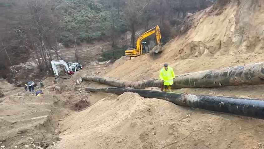Condotta idrica dell’Alaco, procedono i lavori per il ripristino dopo la frana – VIDEO