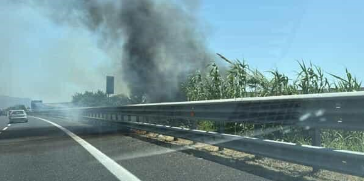 Tenta di appiccare un incendio sulla 106: uomo denunciato nel Cosentino