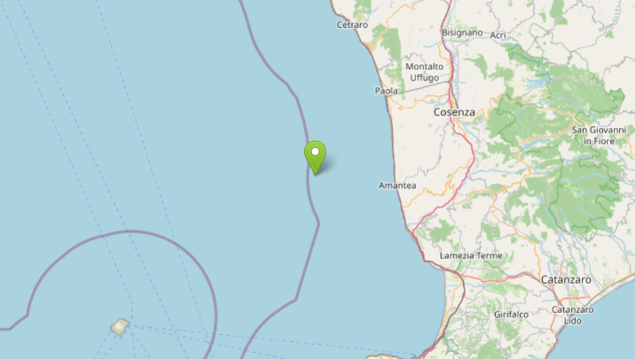 Trema la Calabria, scossa di terremoto di magnitudo 6,2