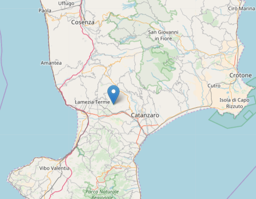 Scossa di magnitudo 2,8 a Pianopoli