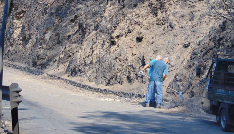 “Calabria Verde” ha avviato la bonifica dell’esterno del Parco Li Comuni, colpito dagli incendi