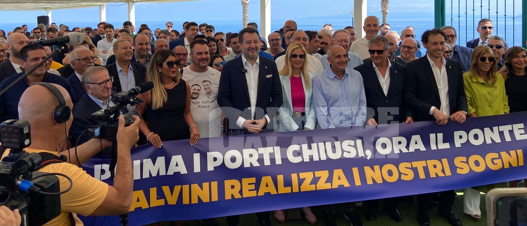Salvini arriva in Calabria e festeggia l’ok del Cipess al Ponte sullo Stretto