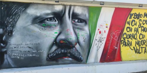 Sfregiato il murale di Borsellino a Corigliano Rossano
