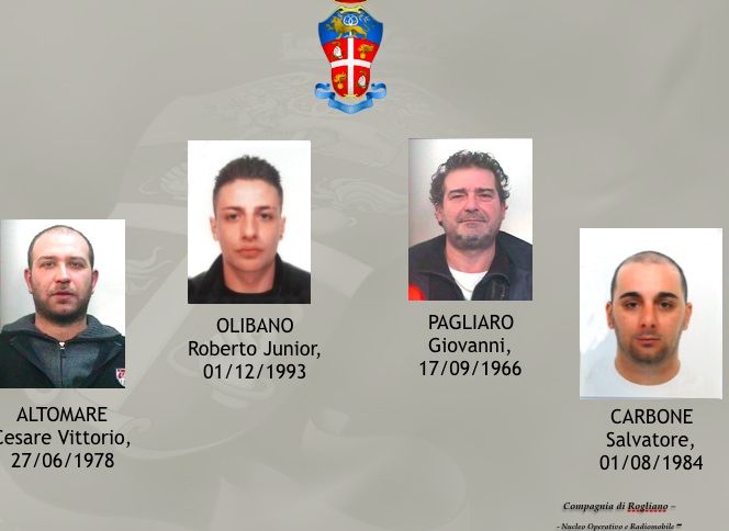Rogliano, 4 arresti per spaccio di droga