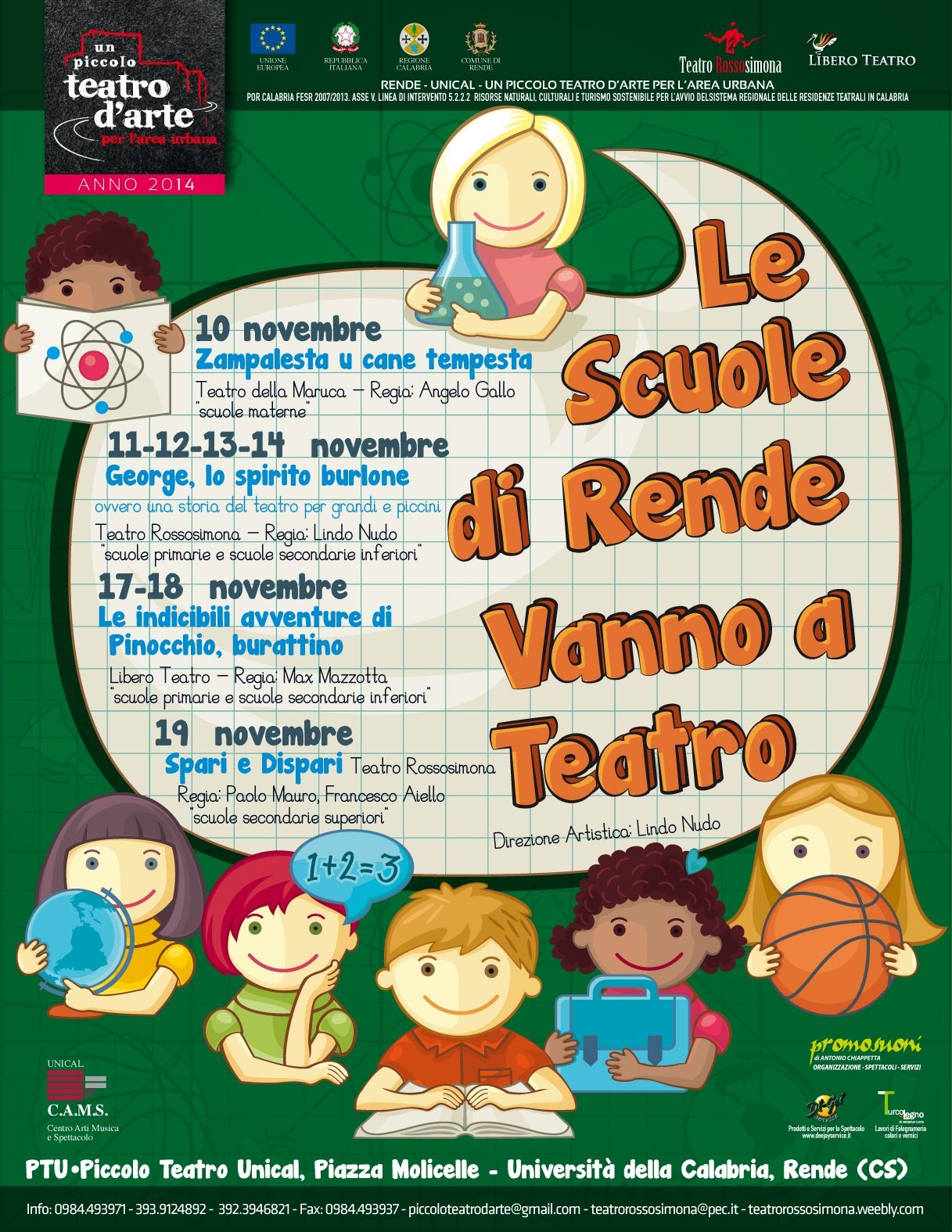 L'Unical fa lezione (di teatro) ai bambini