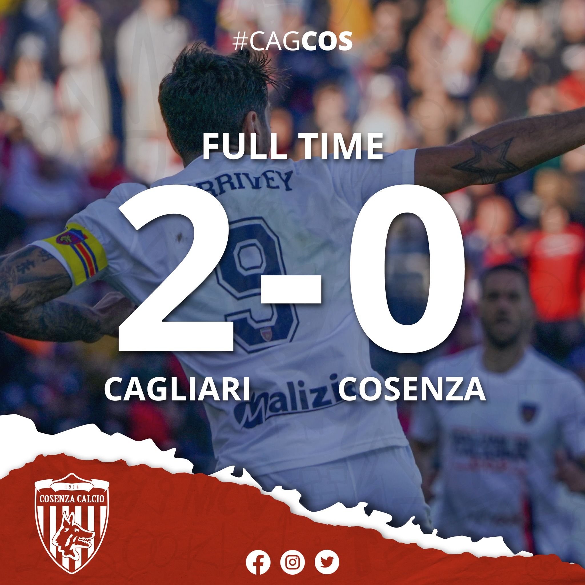Serie B, il Cagliari si impone 2-0 sul Cosenza