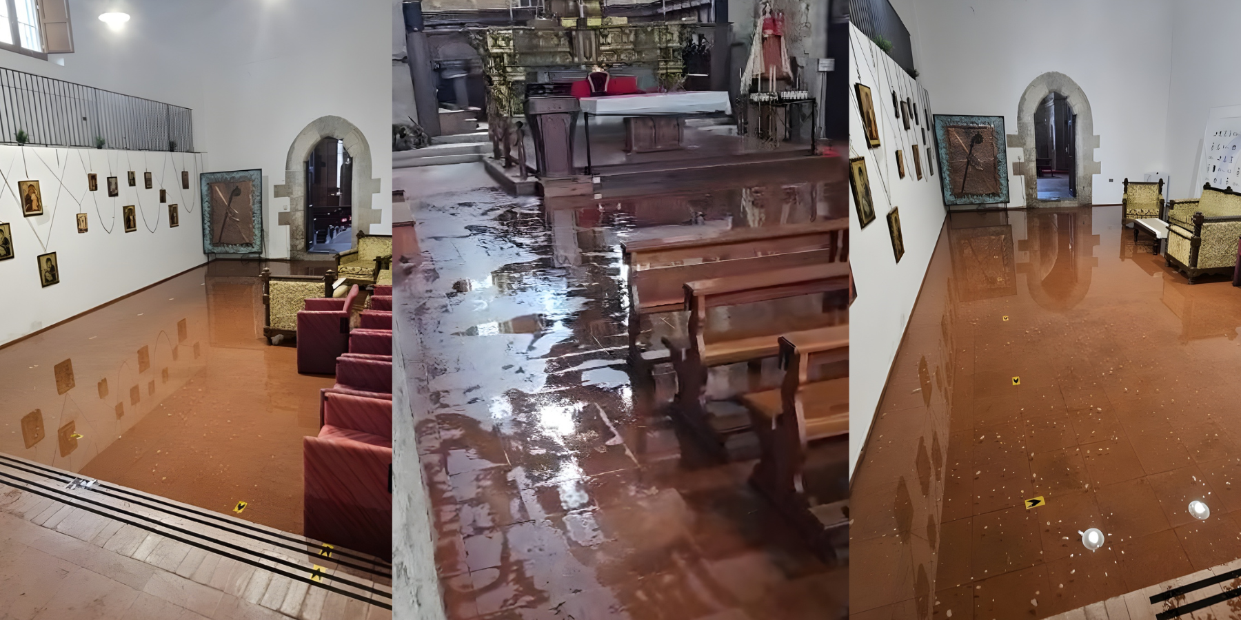 Abbazia florense allagata: prima la verifica, poi i colpevoli