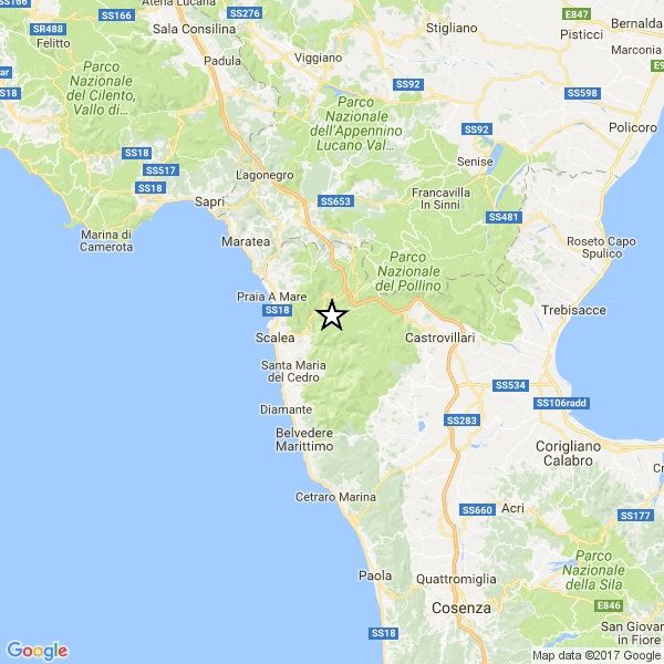 Scossa di terremoto 3.5 nell’area del Pollino