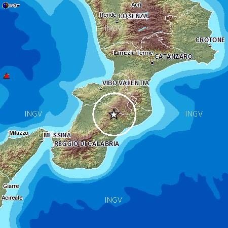 Scossa di terremoto tra Reggio e Vibo