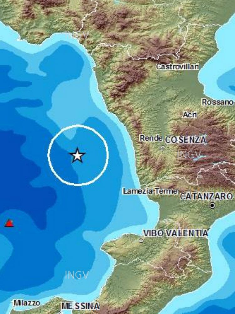 Tre scosse sismiche a largo del Tirreno