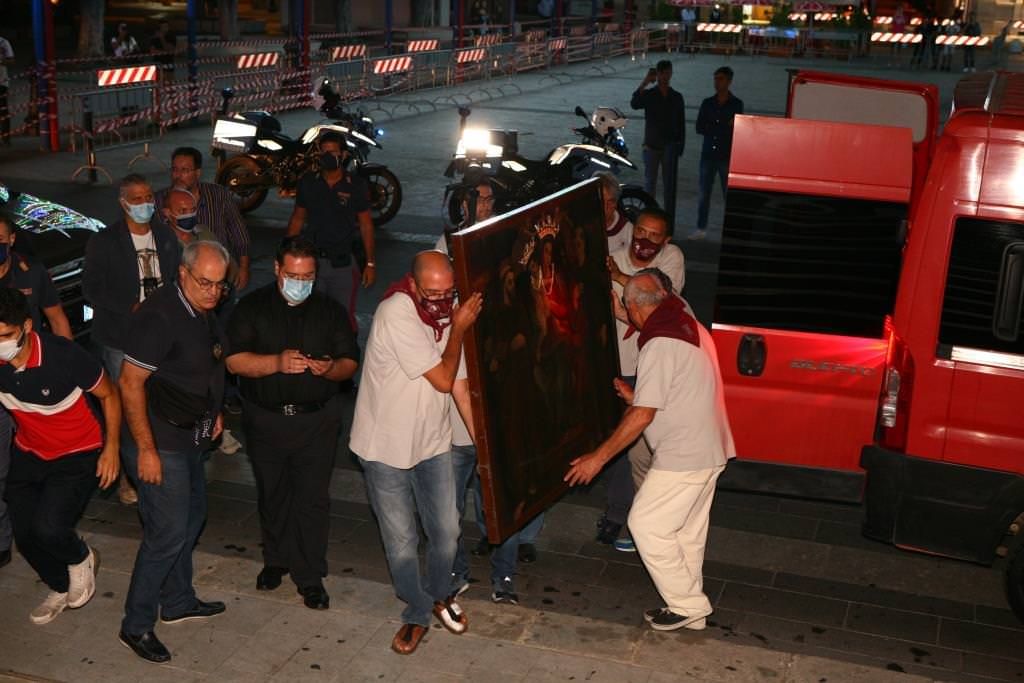 Trasferito al Duomo di Reggio il Quadro della Madonna della Consolazione – FOTO