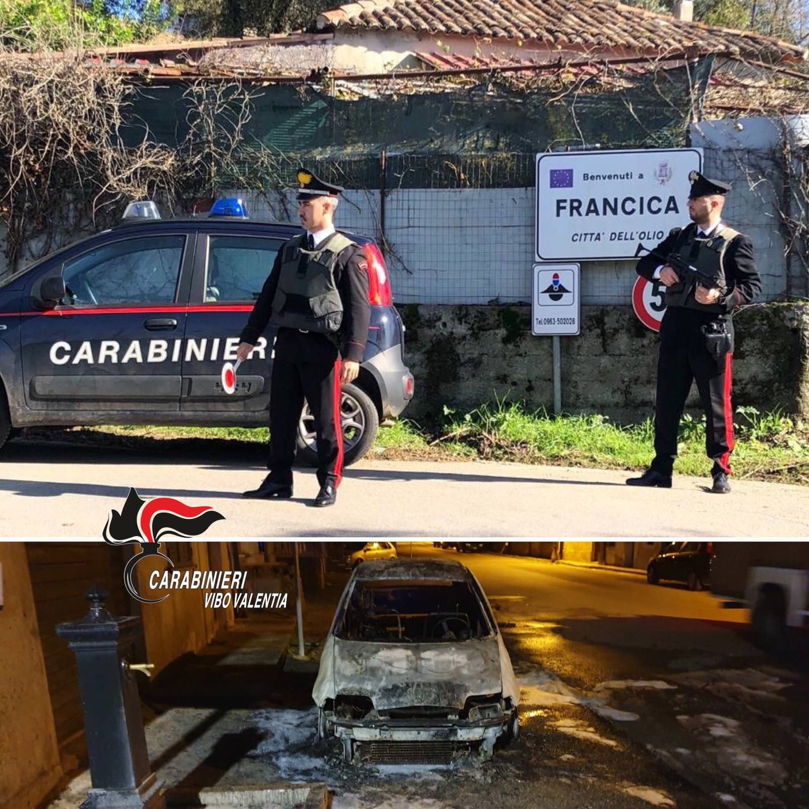 Auto incendiata nel Vibonese, identificato il presunto autore