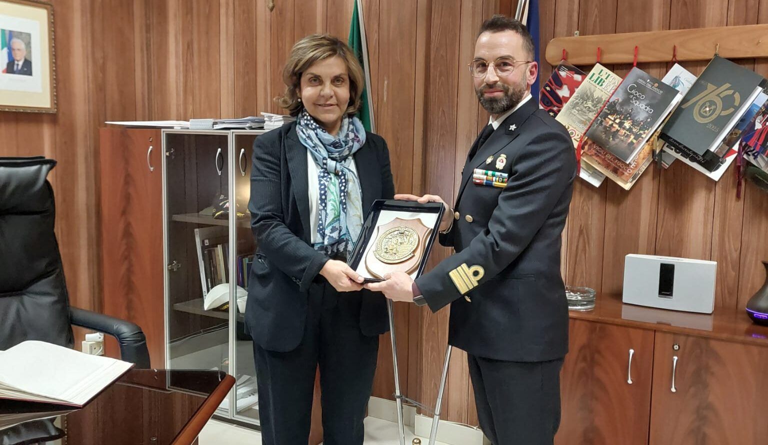 Il prefetto Anna Aurora Colosimo in visita alla Capitaneria di porto di Vibo Valentia