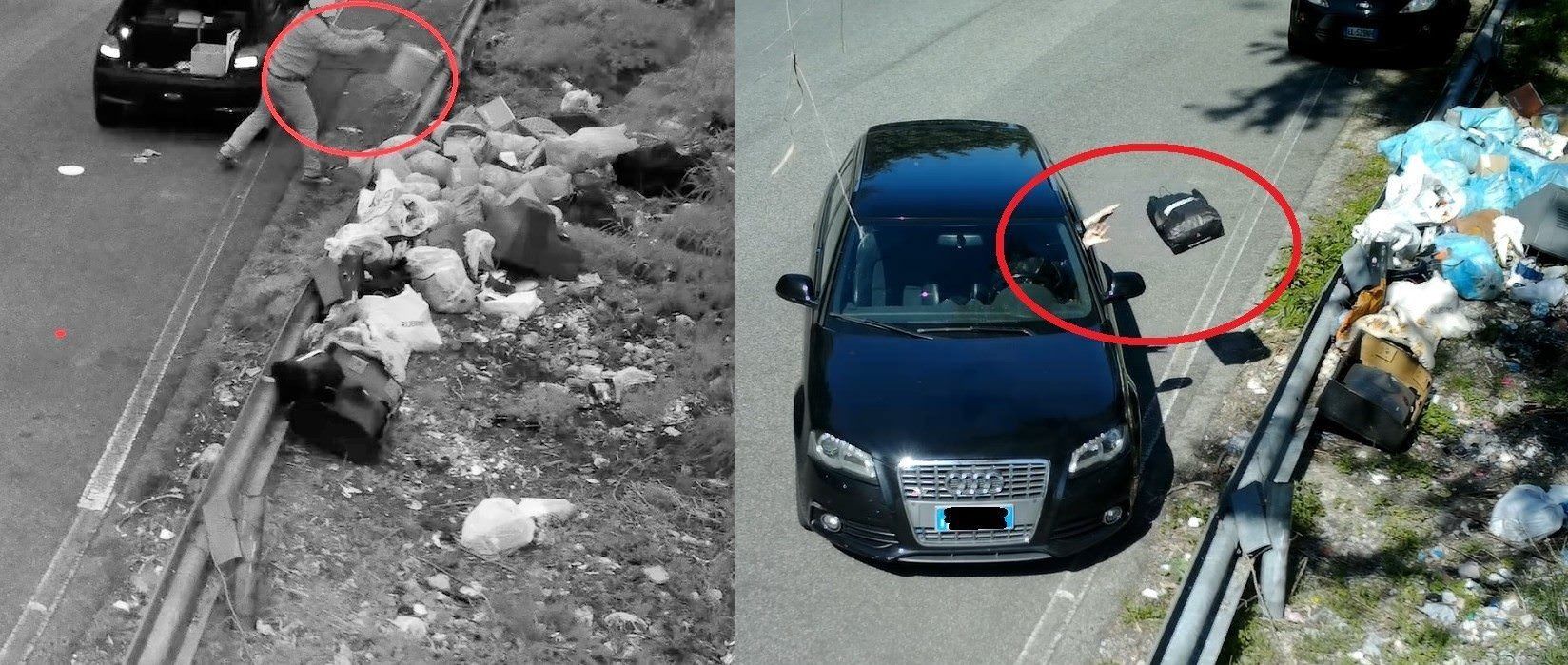 Abramo: «Beccati gli incivili che lanciano i sacchetti dell'immondizia»