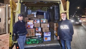 Siderno, la polizia sequestra 5 tonnellate di materiale pirotecnico