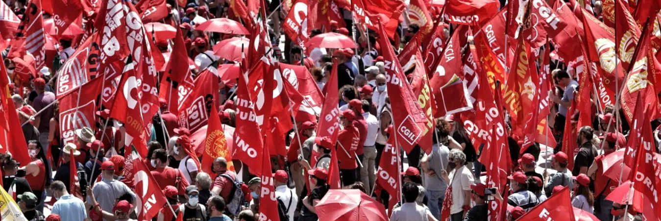 Cgil Calabria e Sicilia in piazza contro il Ponte sullo Stretto