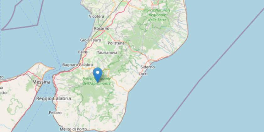 Scossa di terremoto di magnitudo 3.5 nel Reggino
